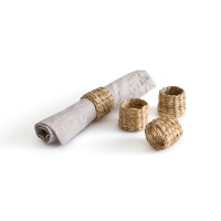 Комплект из четырех колец для Салфеток Jacinto единый размер бежевый LA REDOUTE INTERIEURS  фото, kupilegko.ru